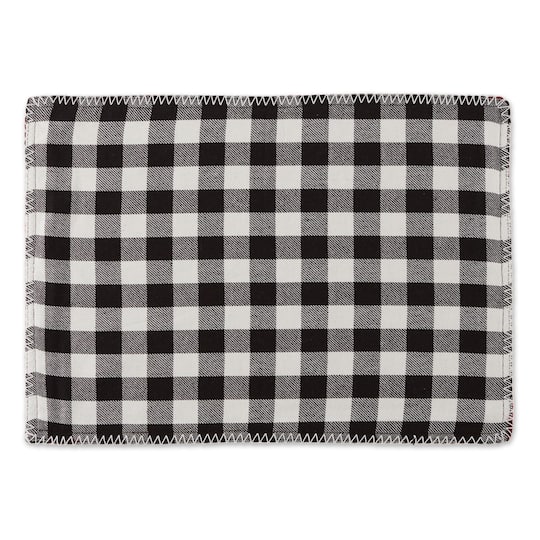 DII® Buffalo Check with Embroidery Placemat Set, 6ct.